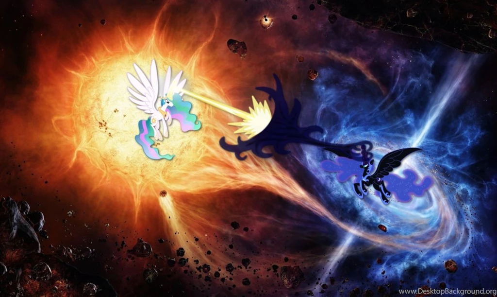 Princess Celestia Vs Nightmare Moon Wallpapers By NightBronies On ...