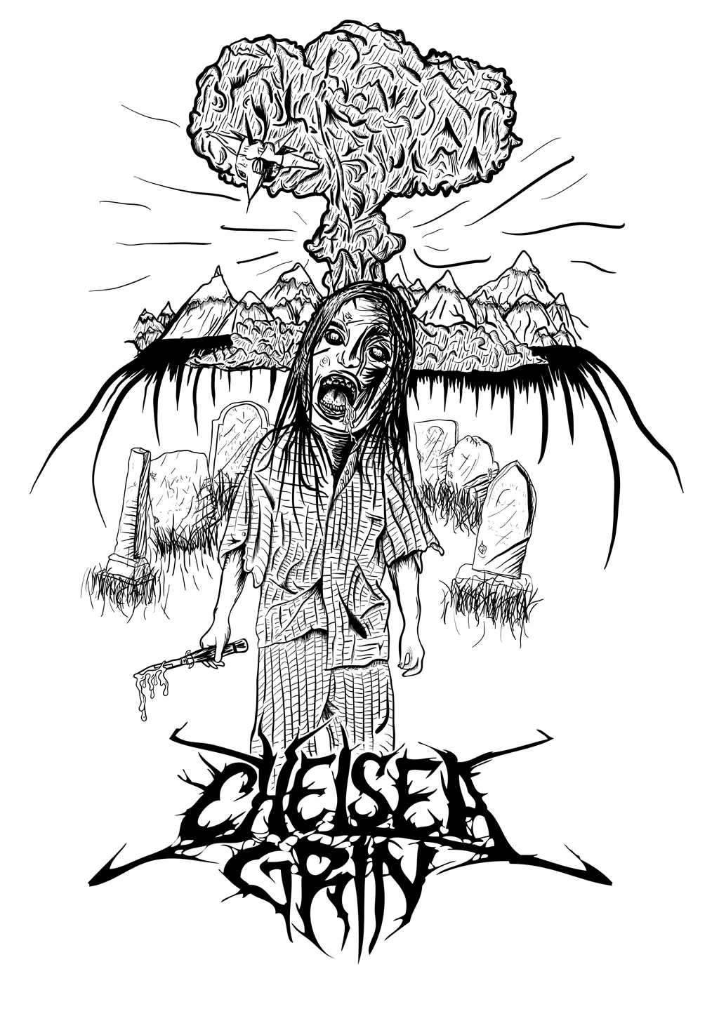 Chelsea Grin T shirt Linework By Chungwii On DeviantArt