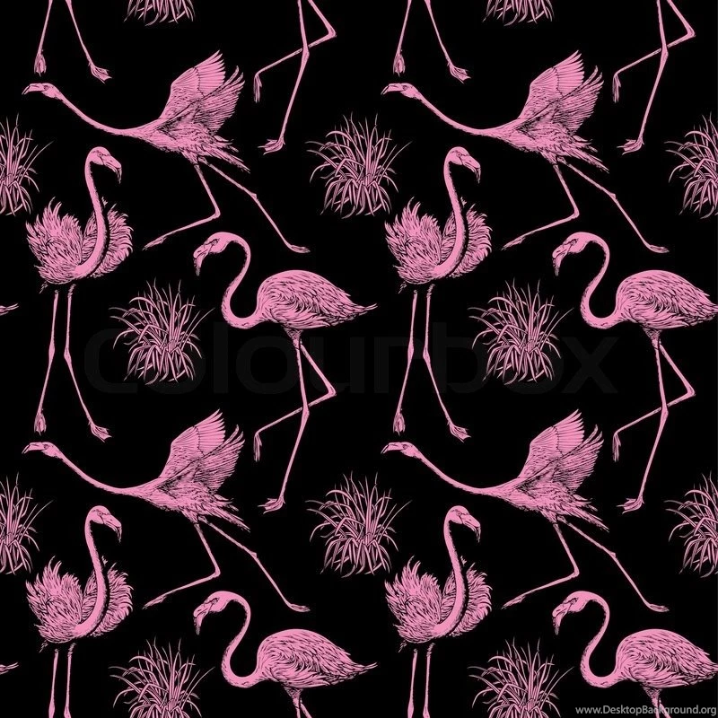 Abstract Birds Background, Fashion Seamless Pattern, Monochrome ...
