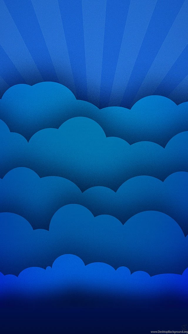 Blue Cloud Rays iPhone 5 Wallpapers (640x1136)