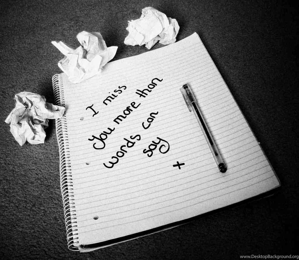 I Miss You Love Wallpapers In Writing Leter HD