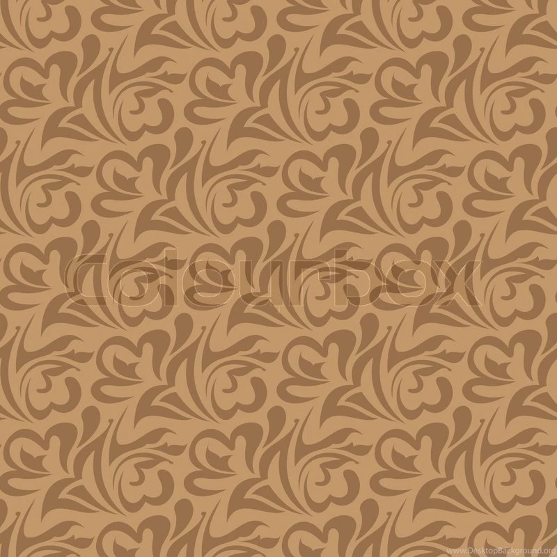 Brown Seamless Wallpapers Pattern Stock Vector