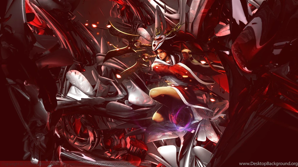 Abstract Video Games Blood Moon League Of Legends Akali Game ...
