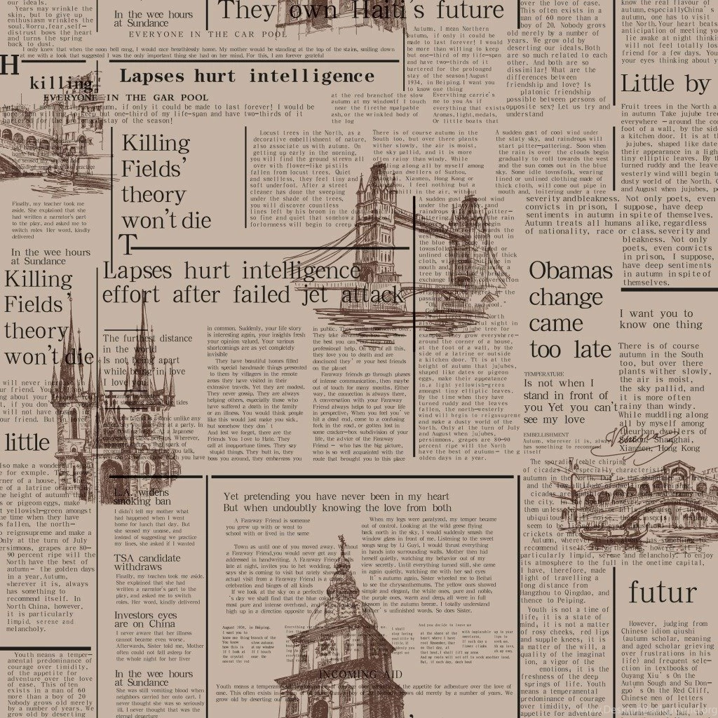 Retro Old Newspaper PVC Works With A Nostalgic English Alphabet ...