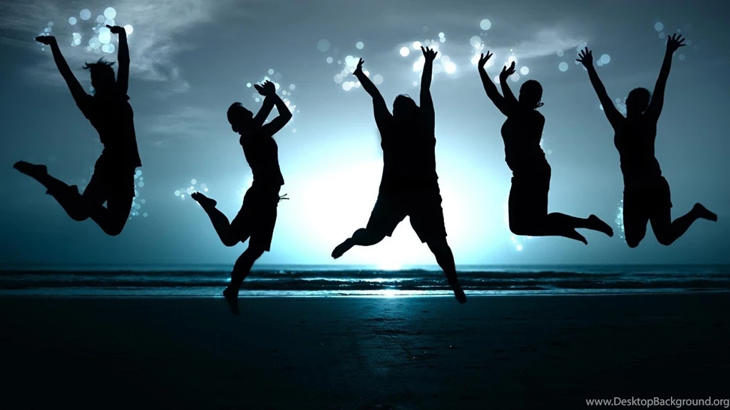 Happy People Jumping Hd Wallpapers (