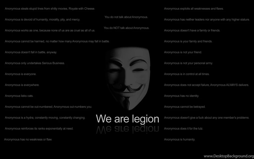 Anonymous Rules Wallpapers Bros.