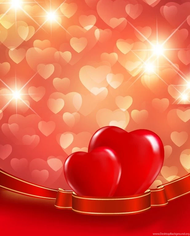 Valentines Day Red Love Backgrounds Vector Illustration