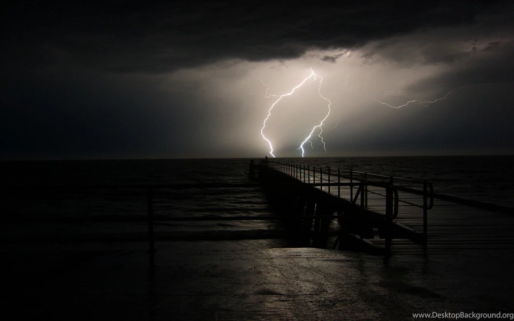 Sea Dark Night Storm Skyscapes Wallpapers