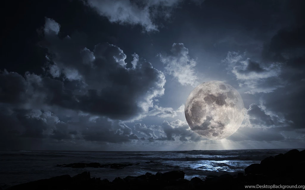 Landscapes Outer Space Dark Night Moon Wallpapers