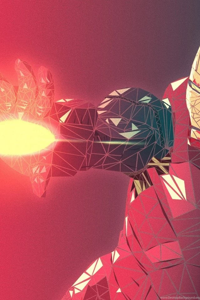 640x960 Fractal Iron Man 3D Render Iphone 4 Wallpapers
