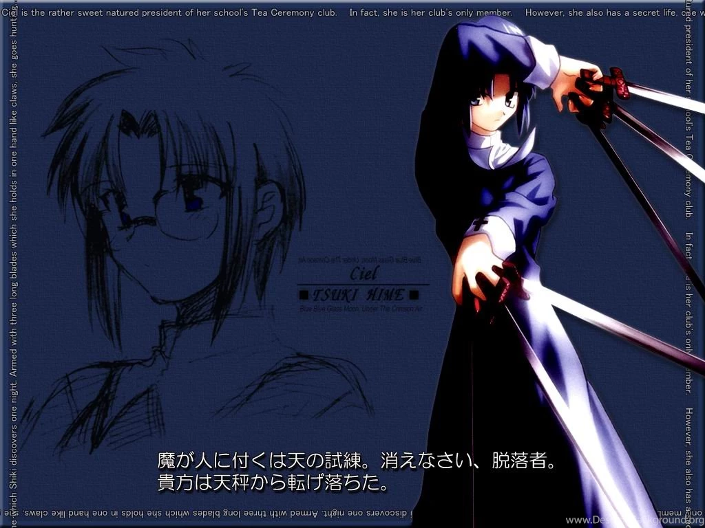 Wallpapers Tsukihime Shingetsutan Ciel Iztic 1024x768