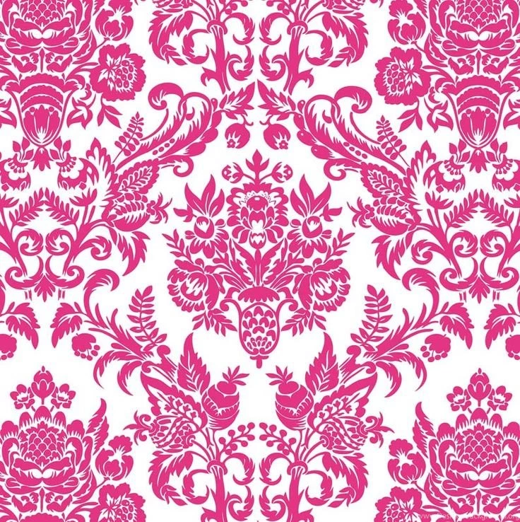 Hot Pink Damask