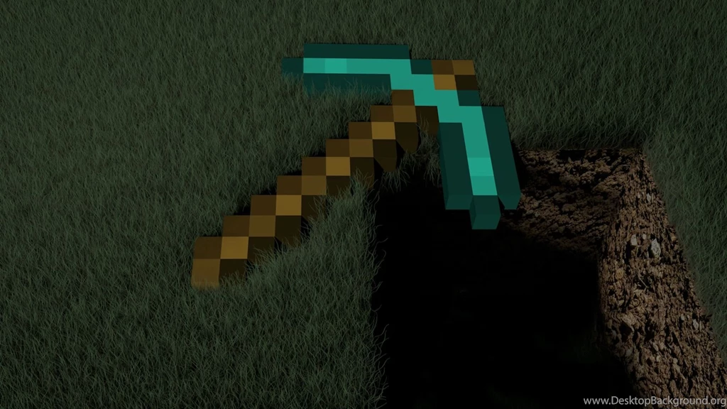 Minecraft Wallpapers Diamond Pickaxe