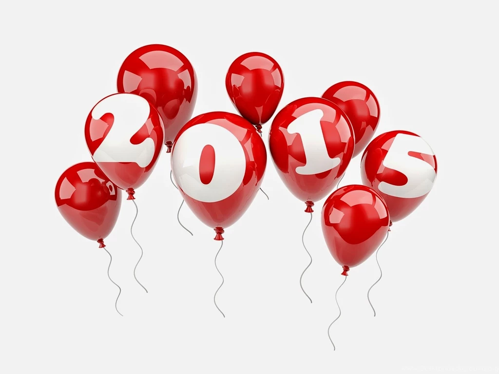 Red Balloons Happy New Year 2015 Wallpapers And
