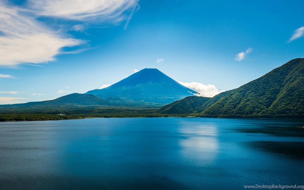 Beautiful Blue Scenery, Ocean, Mountains, Trees, Sky Wallpapers ...
