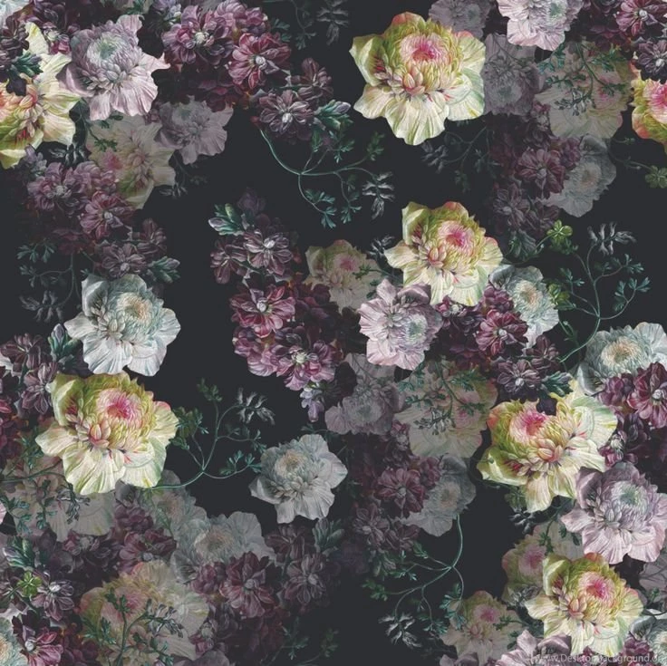 Dark Floral Print Fashion Design Www.laurenbowkis.com