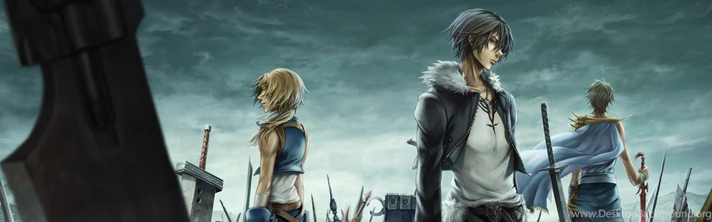 Download Wallpapers 3840x1200 Final Fantasy, Squall Leonhart, Sword ...