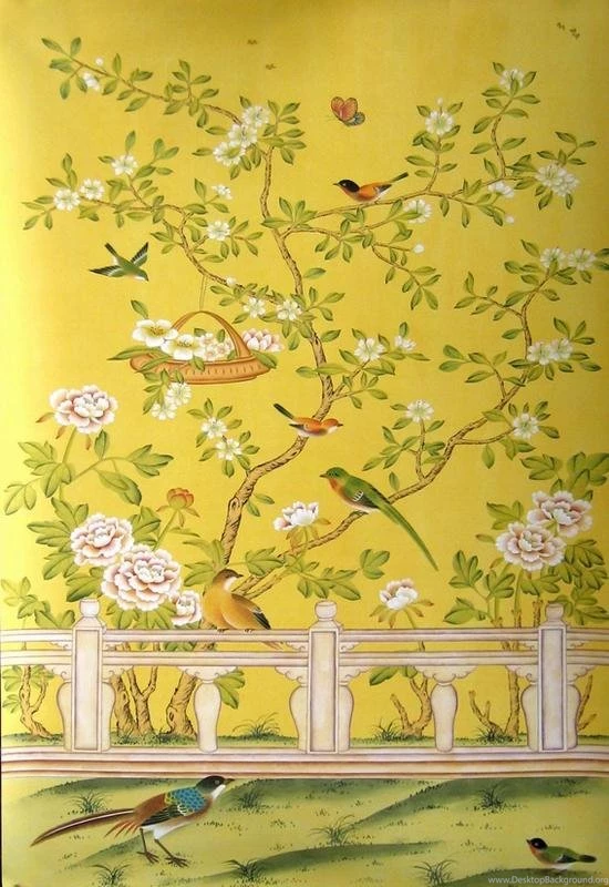 HandPainted Wallpapers CHINOISERIE22 Map Chinoiserie Wallpapers