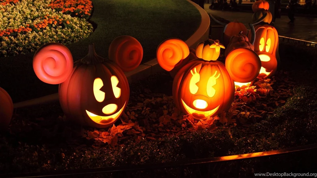 Download Wallpapers 2560x1440 Halloween, Pumpkins, Models, Mickey ...