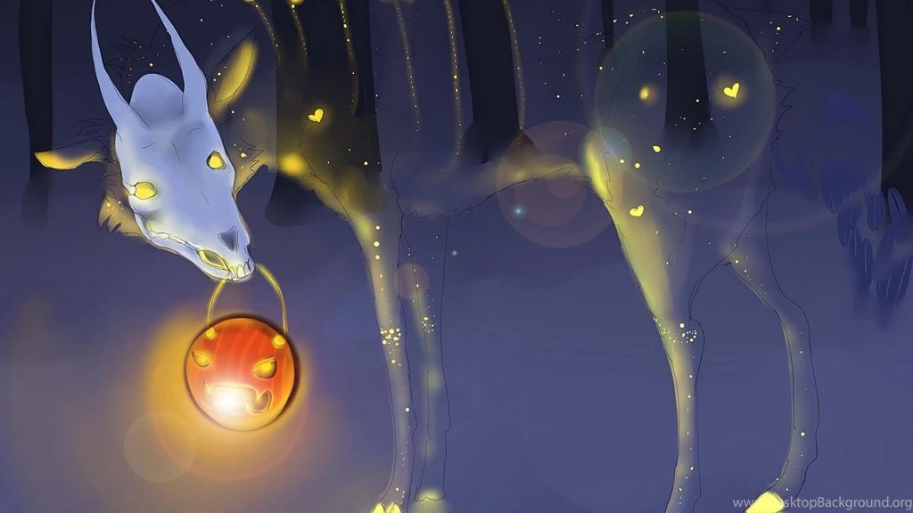 Download Wallpapers 2560x1440 Ghost, Skull, Goat, Jack Lantern ...