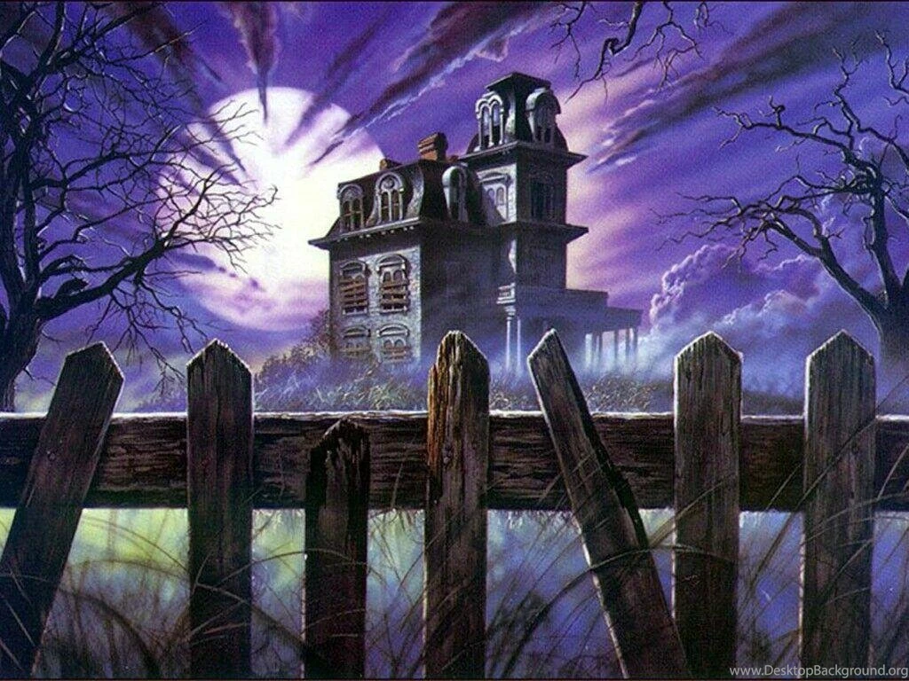 Dark Castle At Halloween Night Free Desktop Backgrounds Free ...