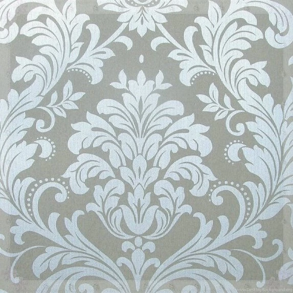 Bedroom Wallpapers Modern Silver Damask Wallpapers White Backgrounds ...