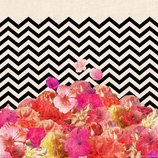 Chevron Flora II Art Print By Bianca Green Image