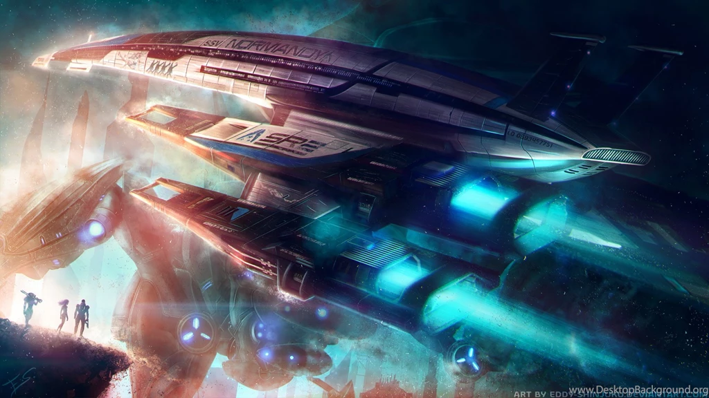 Full HD Wallpapers Mass Effect Spaceship Normandy Art, Desktop ...