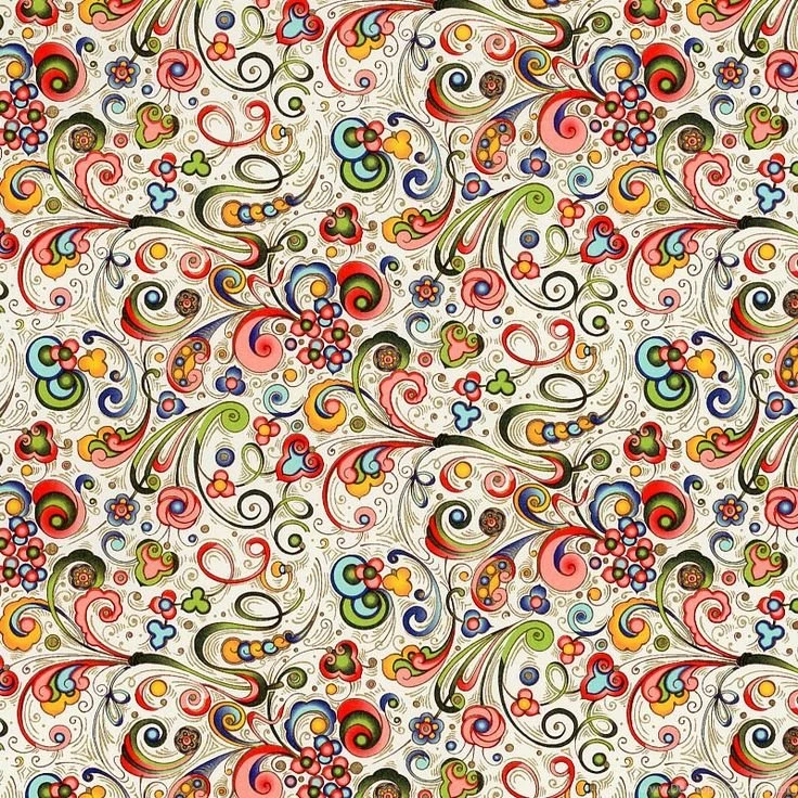 Rossi Florentine Print Art Nouveau In Red