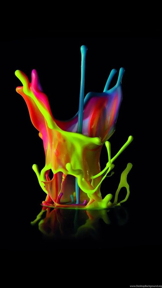3D Bright Paint Splash 123mobileWallpapers.com