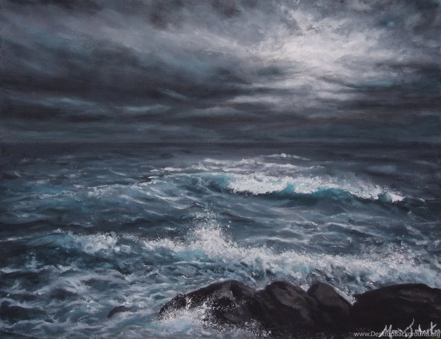 Stormy Sea By Mariaxlovesxtoxdraw On DeviantArt