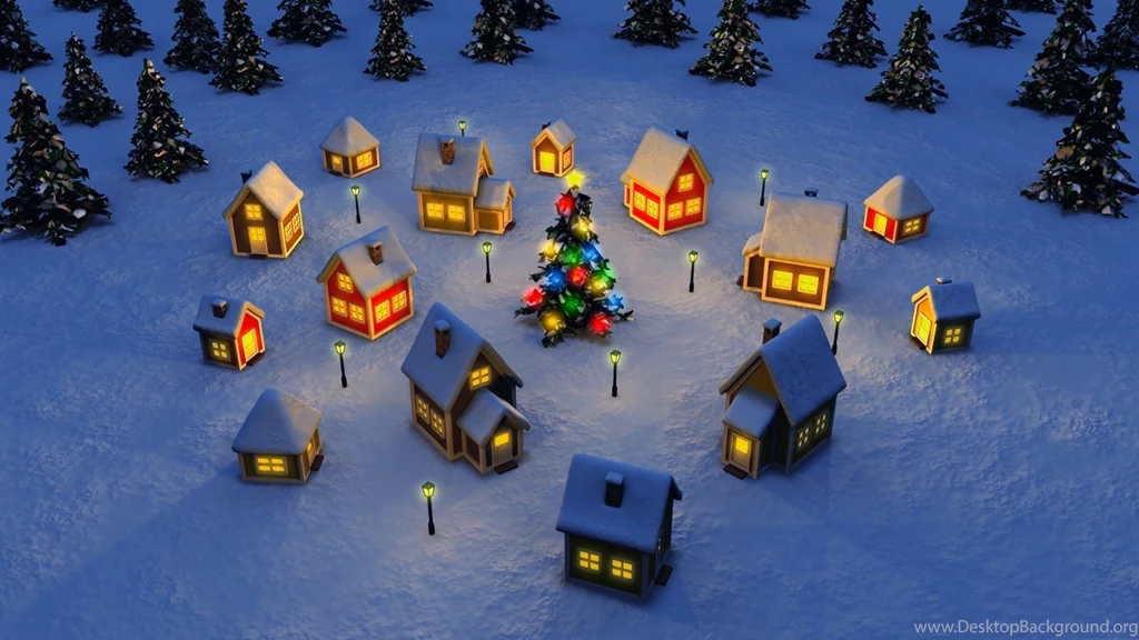 Christmas Cottage In Nature HD Wallpapers