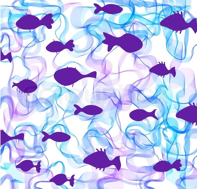 Cute Backgrounds With Fish And Abstract Wave