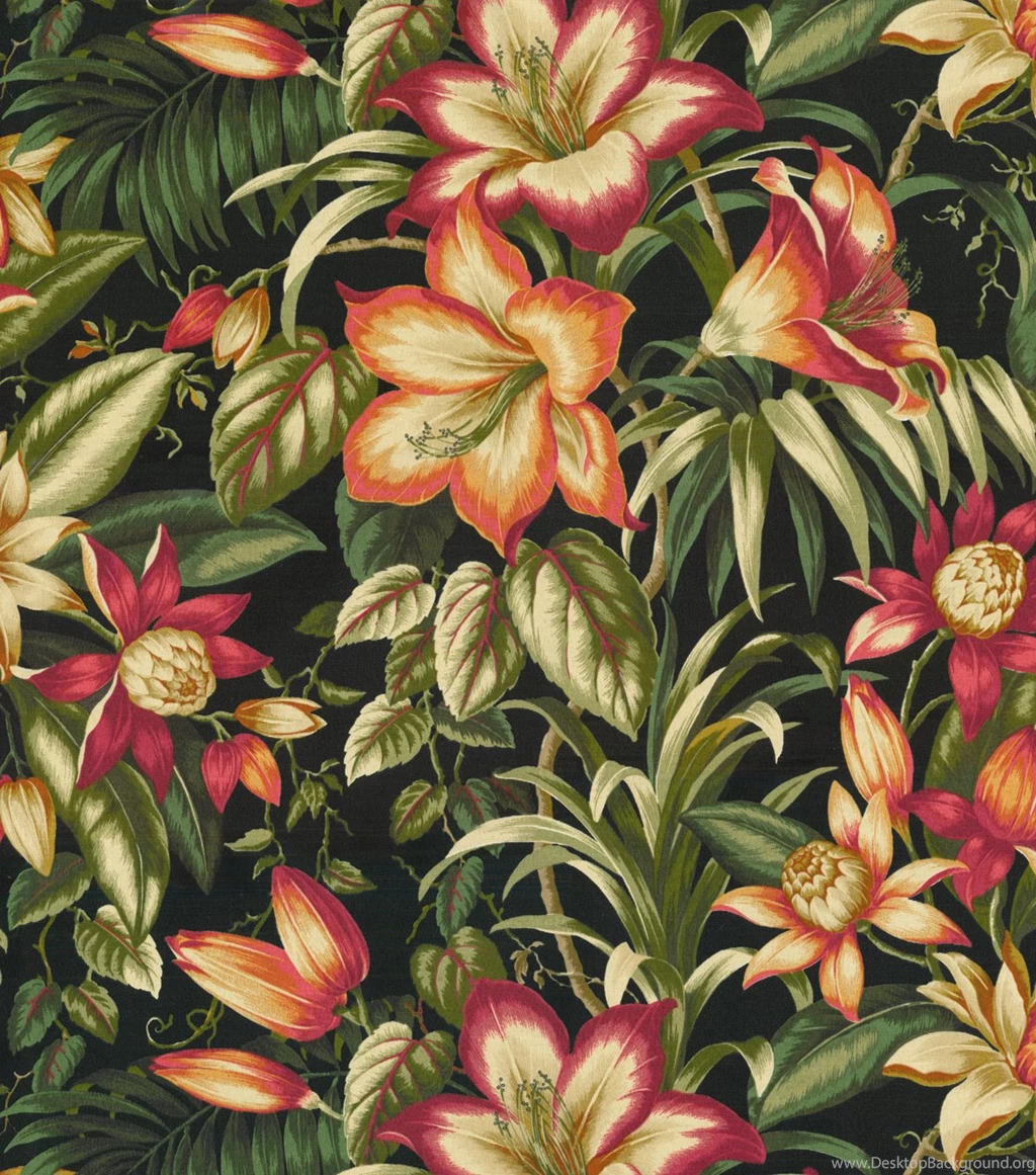 Tommy Bahama Outdoor Fabric  Botanical Glow Ebony