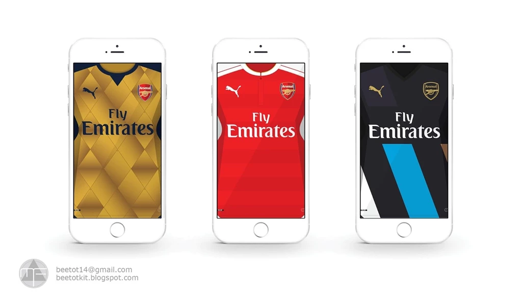 Beetot Kit: Arsenal Kit 15/16 Iphone 6 Wallpapers