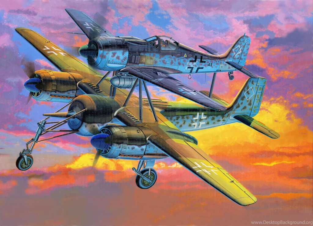 Wallpapers Airplane Painting Art Fw 190 mistel Aviation Image ...