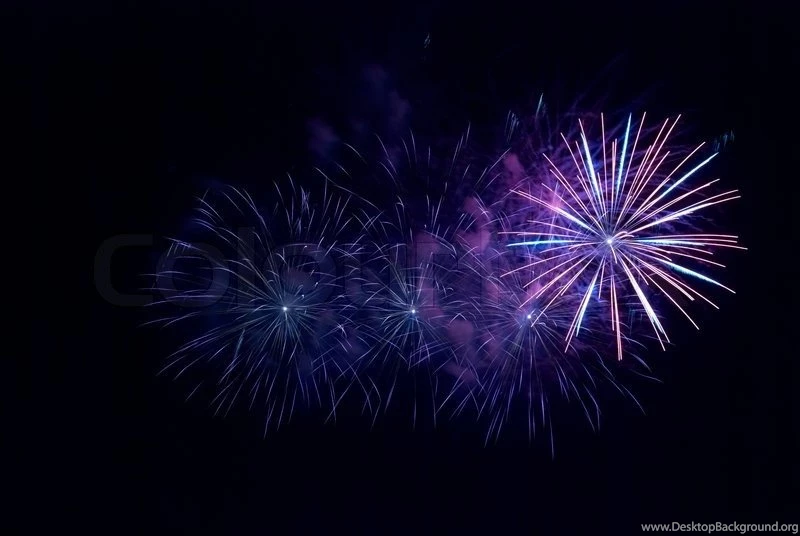 Colorful Fireworks On The Black Sky Backgrounds
