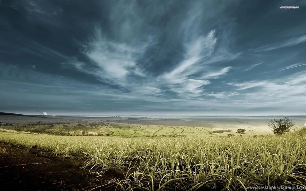 Stormy Sky Above The Fields Wallpapers