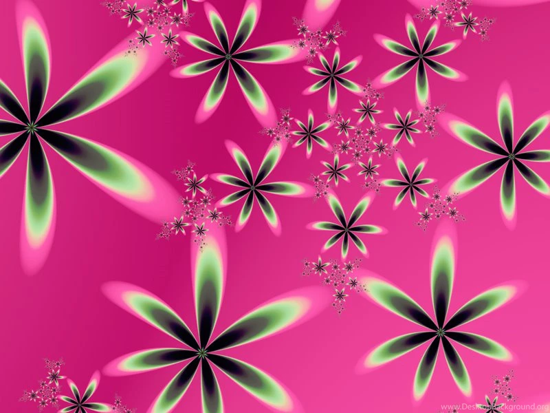 Flowers On Pink Wallpapers   Fractal Art Gallery, Fractal Art ...
