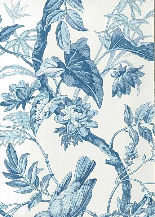 Blue And White Toile Wallpapers 2016   White Brick Wallpapers
