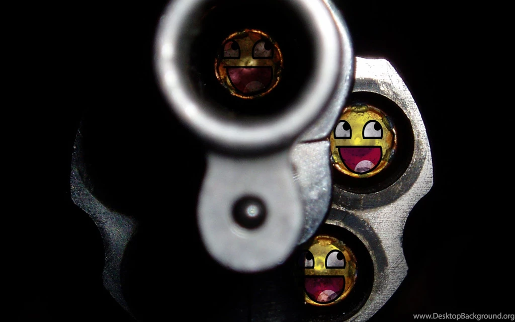 Guns, Funny, Smiley, Smiley Face, Awesome Face :: Wallpapers