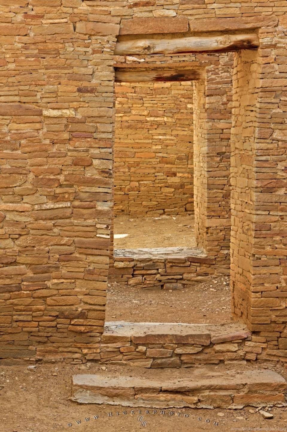 Free Wallpapers Background: Pueblo Bonito Doorways