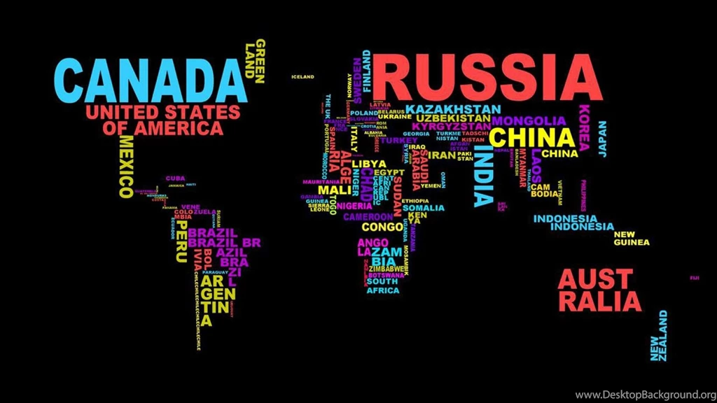 Typography World Map Hd Wallpapers (