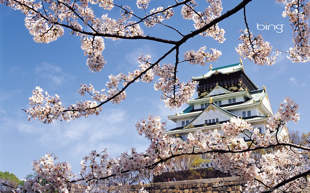 Download Wallpapers 3840x2400 Spring, Cherry, Blossom, Palace ...