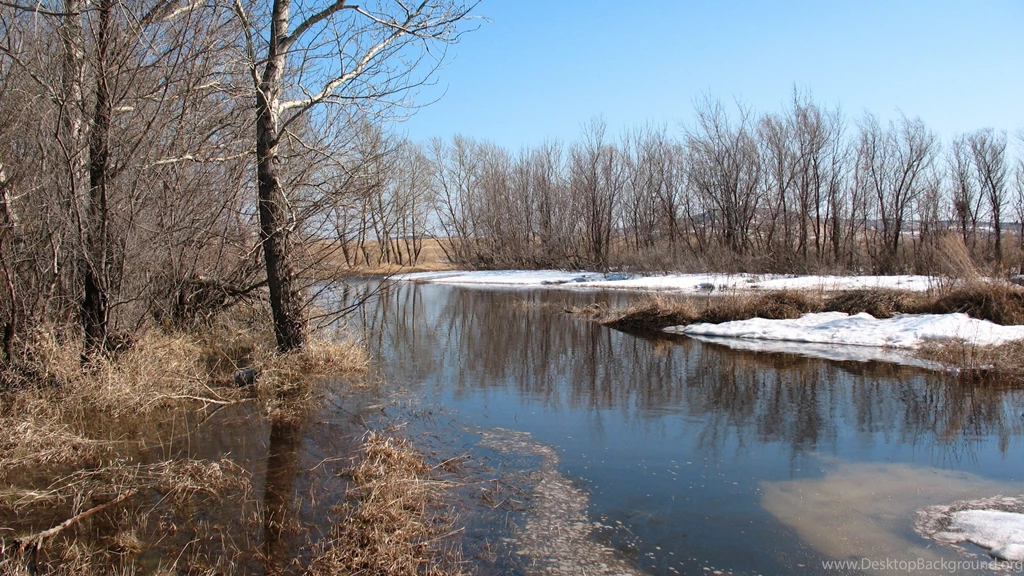 Download Wallpapers 3840x2160 Early Spring, Melting Snow, Landscape ...