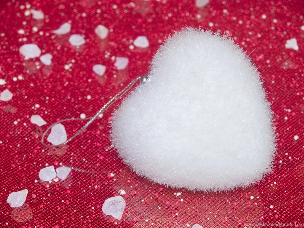 White Foam Heart Wallpapers