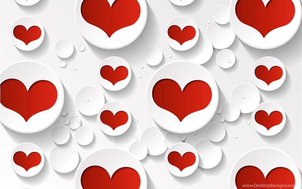 Valentine's Day Red And White Hearts Widescreen Wallpapers