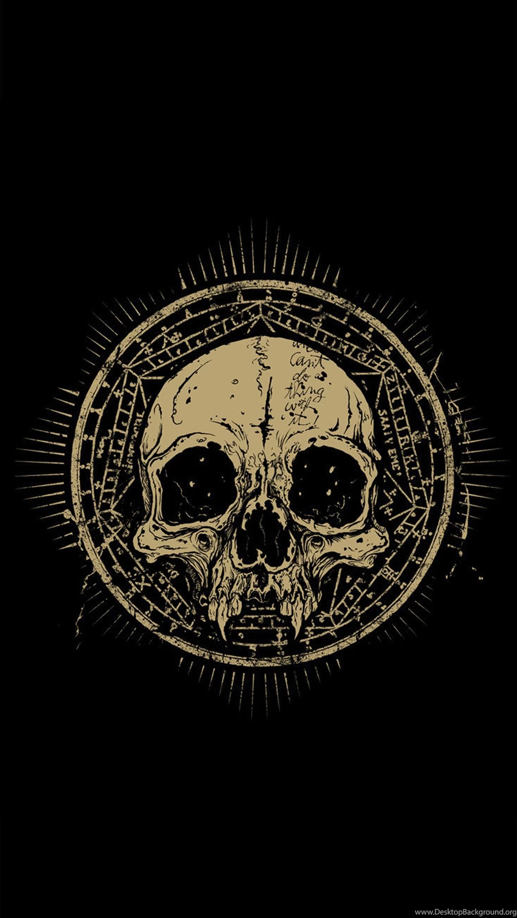 Skull Talisman Grunge Android Wallpapers Free Download