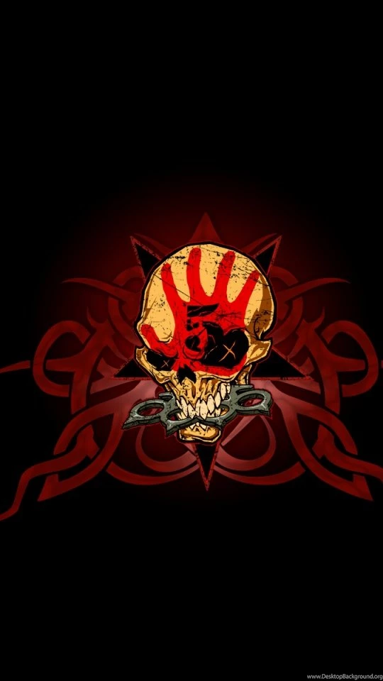 Download Wallpapers 540x960 5 Finger Death Punch, Logo, Skull ...