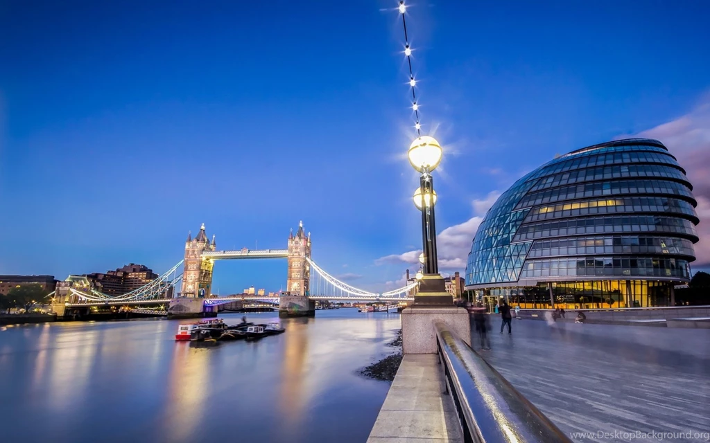 London City Night River Bridge Wallpapers 1680x1050 452356